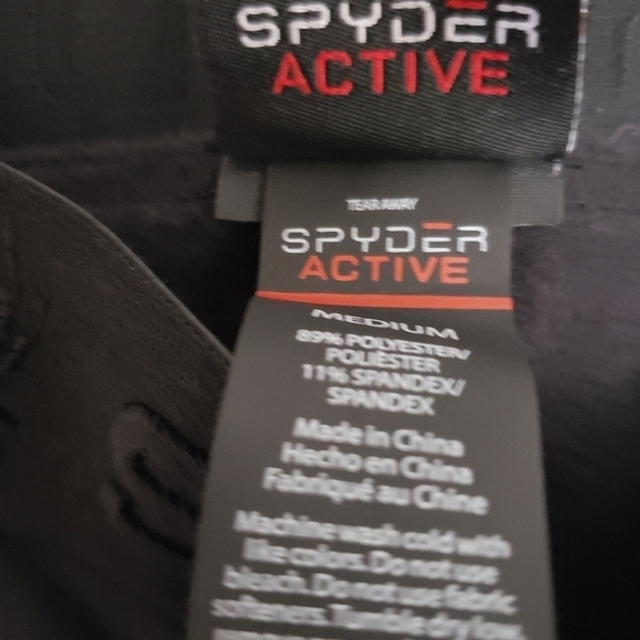Spyder Active Mens Black Legging Tights Base Layer Banded Pro Web New Medium - Picture 12 of 13